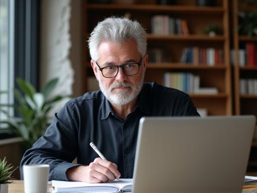 Adulto profesional estudiando con formación continua